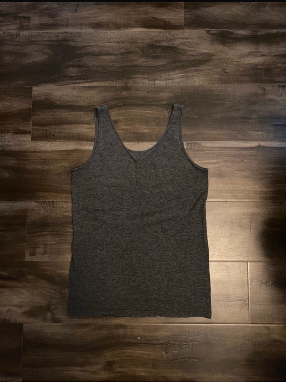 Muji Women's Charcoal Scoop Neck Tank Top